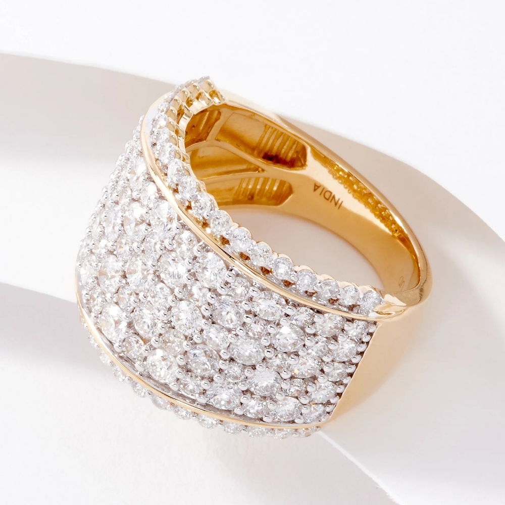 Affinity Diamonds 14K Gold Band Ring, 3.00cttw QVC